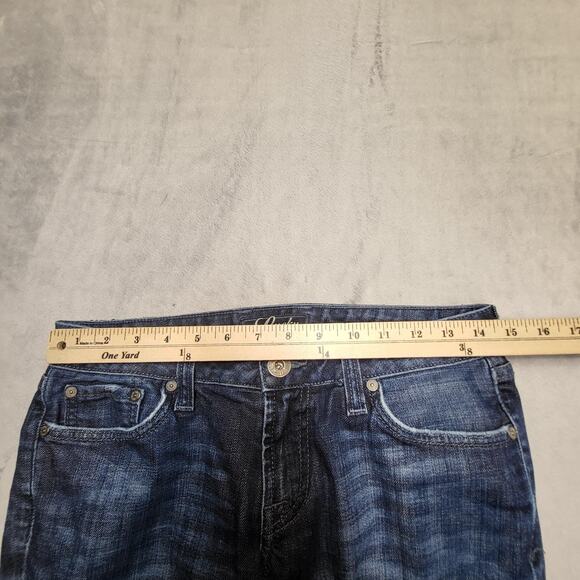 Lucky Brand Jeans Womens 6 28 Blue Stockton Lola Bootcut Long Inseam Made in USA - Picture 8 of 10